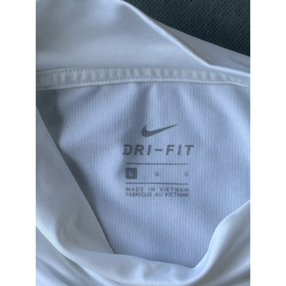 Nike Womens Large White Dri fit Running Cowl Neck Outdoor Thumb Holes - Picture 4 of 7